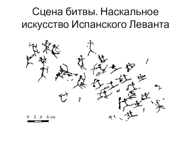 Сцена битвы. Наскальное искусство Испанского Леванта