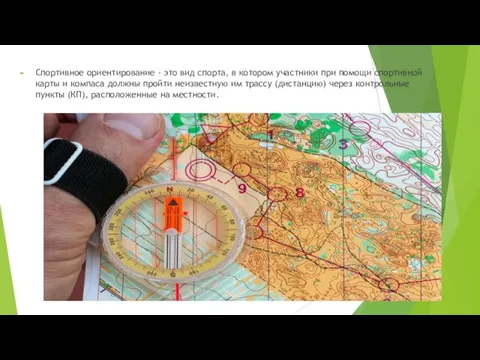 Спортивное ориентирование - это вид спорта, в котором участники при помощи