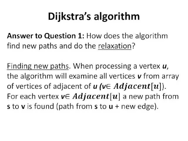 Dijkstra’s algorithm