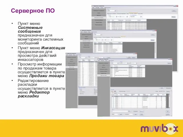 Серверное ПО Пункт меню Системные сообщения предназначен для мониторинга системных сообщений