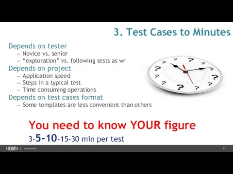 Depends on tester Novice vs. senior “exploration” vs. following tests as