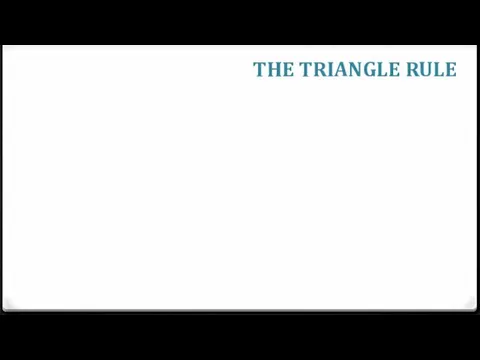 THE TRIANGLE RULE