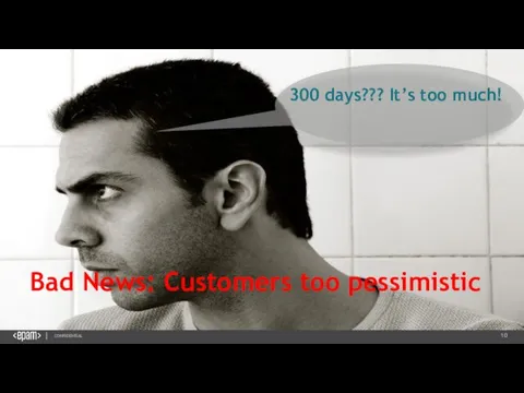 300 days??? It’s too much! Bad News: Customers too pessimistic