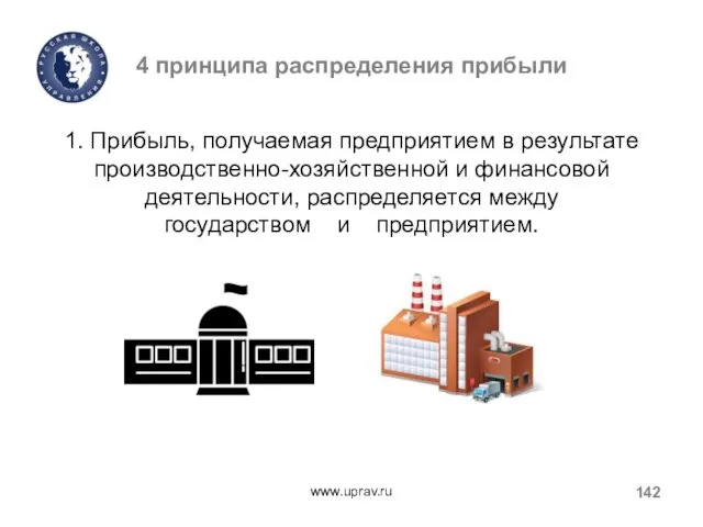 4 принципа распределения прибыли 1. Прибыль, получаемая предприятием в результате производственно-хозяйственной