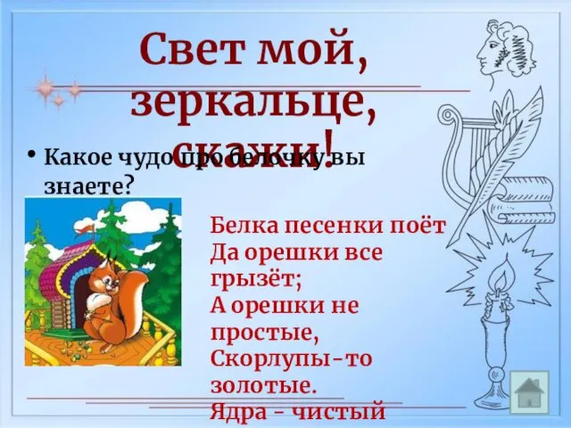 Свет мой, зеркальце, скажи! Какое чудо про белочку вы знаете? Белка