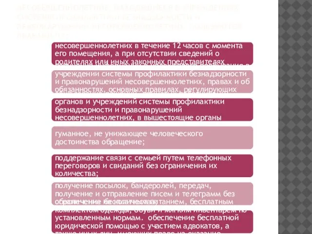 НЕСОВЕРШЕННОЛЕТНИЕ, НАХОДЯЩИЕСЯ В УЧРЕЖДЕНИЯХ СИСТЕМЫ ПРОФИЛАКТИКИ БЕЗНАДЗОРНОСТИ И ПРАВОНАРУШЕНИЙ НЕСОВЕРШЕННОЛЕТНИХ, ПОЛЬЗУЮТСЯ