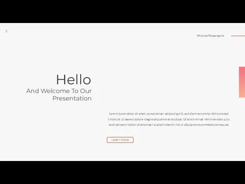 Hello And Welcome To Our Presentation Lorem ipsum dolor sit amet,