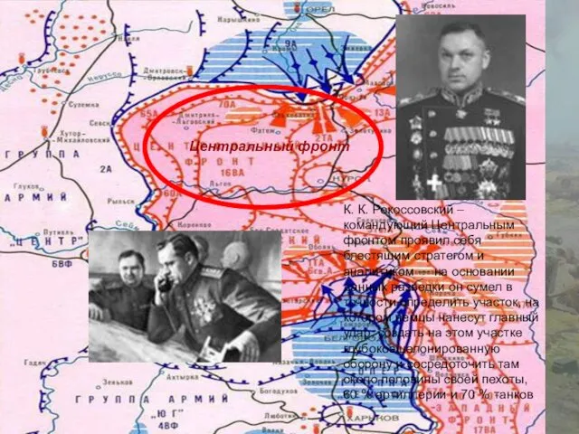 Центральный фронт К. К. Рокоссовский – командующий Центральным фронтом проявил себя