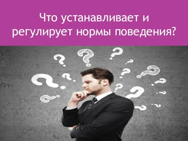 Что устанавливает и регулирует нормы поведения?