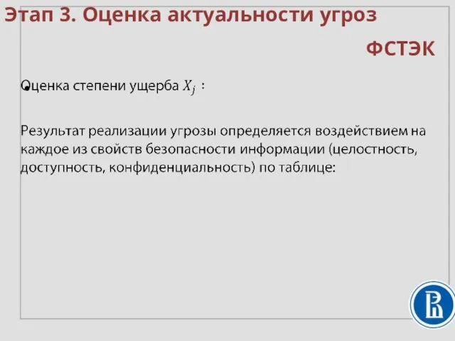 Этап 3. Оценка актуальности угроз ФСТЭК