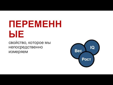 ПЕРЕМЕННЫЕ свойство, которое мы непосредственно измеряем