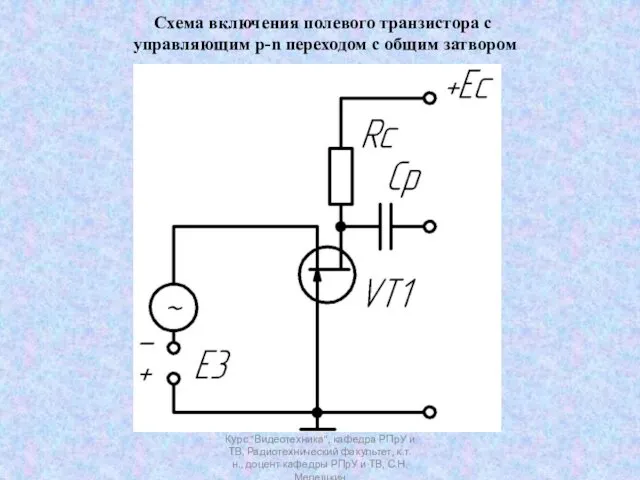 Курс "Видеотехника", кафедра РПрУ и ТВ, Радиотехнический факультет, к.т.н., доцент кафедры