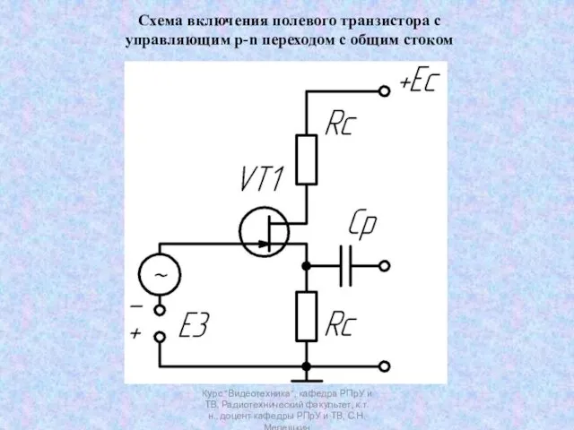 Курс "Видеотехника", кафедра РПрУ и ТВ, Радиотехнический факультет, к.т.н., доцент кафедры