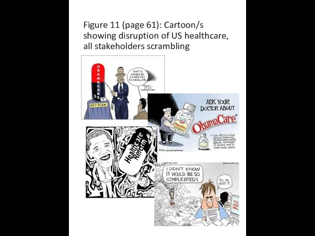 Figure 11 (page 61): Cartoon/s showing disruption of US healthcare, all stakeholders scrambling