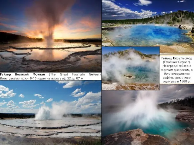 Гейзер Великий Фонтан (The Great Fountain Geyser). Вивеграється кожні 9-15 годин