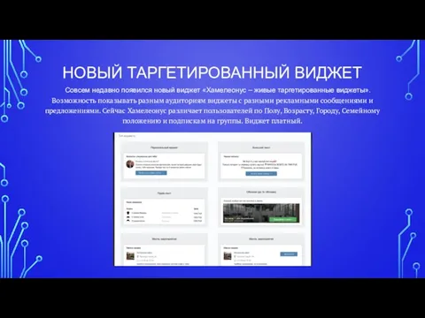 НОВЫЙ ТАРГЕТИРОВАННЫЙ ВИДЖЕТ Совсем недавно появился новый виджет «Хамелеонус – живые