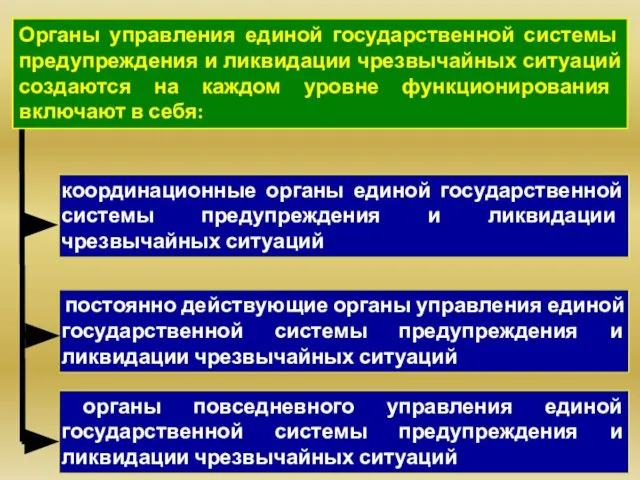 Органы управления единой государственной системы предупреждения и ликвидации чрезвычайных ситуаций создаются