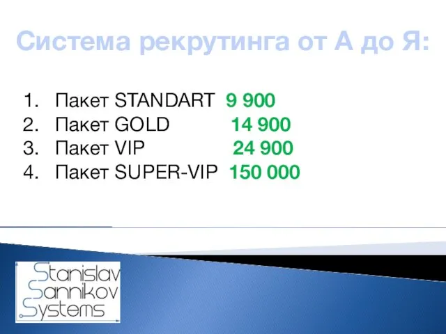 Система рекрутинга от А до Я: Пакет STANDART 9 900 Пакет