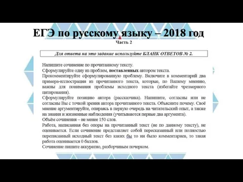 ЕГЭ по русскому языку – 2018 год