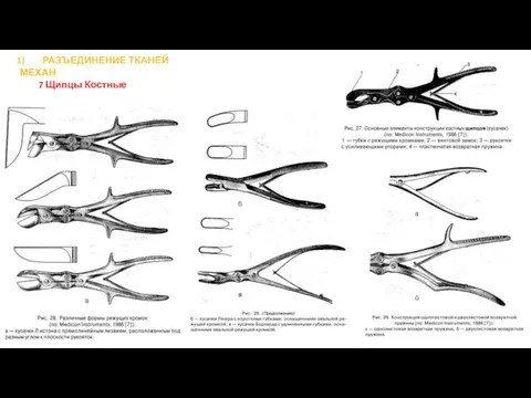 РАЗЪЕДИНЕНИЕ ТКАНЕЙ МЕХАН 7 Щипцы Костные