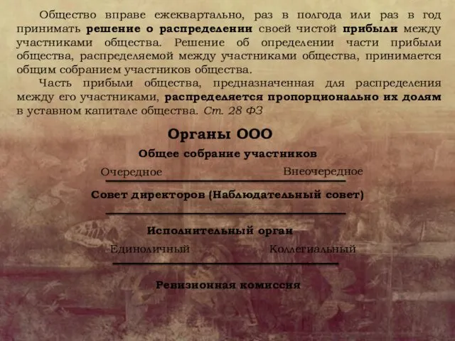 Общество вправе ежеквартально, раз в полгода или раз в год принимать