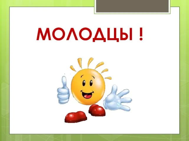 МОЛОДЦЫ !