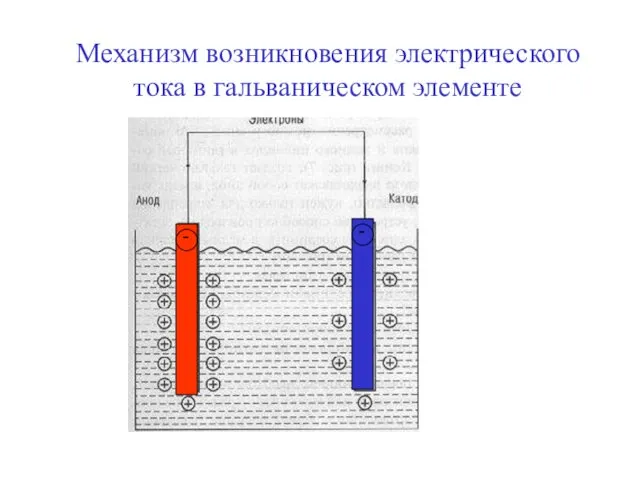 Механизм возникновения электрического тока в гальваническом элементе