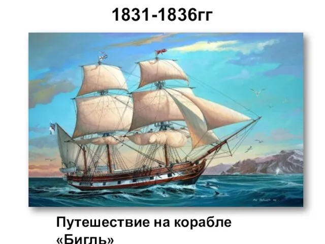 1831-1836гг Путешествие на корабле «Бигль»