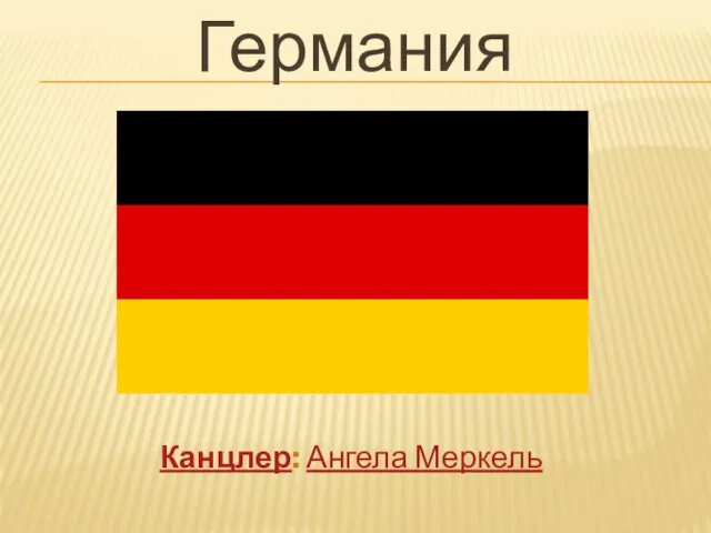 Германия Канцлер: Ангела Меркель