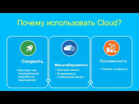 Почему использовать Cloud?