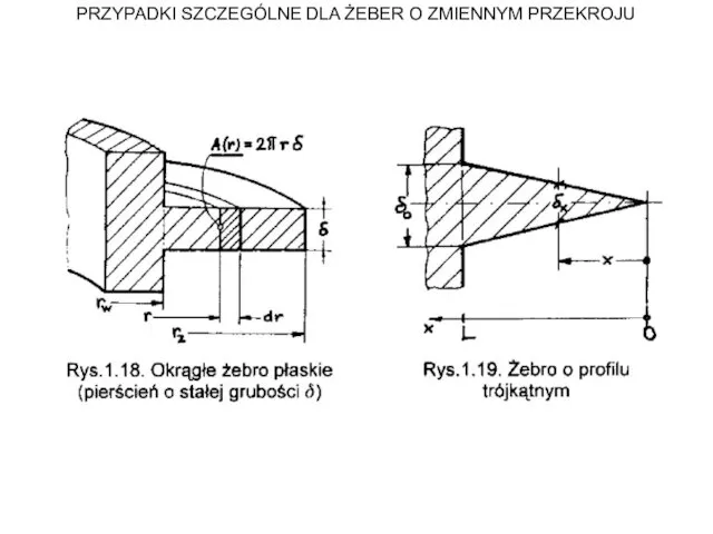 PRZYPADKI SZCZEGÓLNE DLA ŻEBER O ZMIENNYM PRZEKROJU