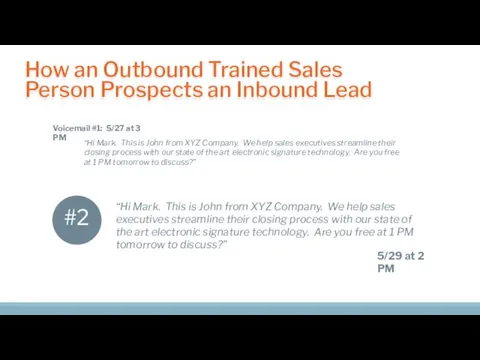 How an Outbound Trained Sales Person Prospects an Inbound Lead “Hi