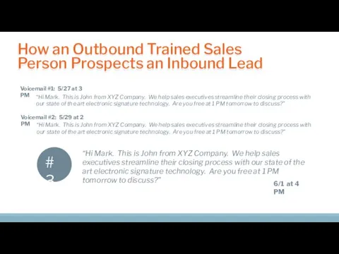 How an Outbound Trained Sales Person Prospects an Inbound Lead “Hi