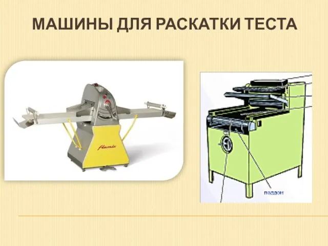 МАШИНЫ ДЛЯ РАСКАТКИ ТЕСТА