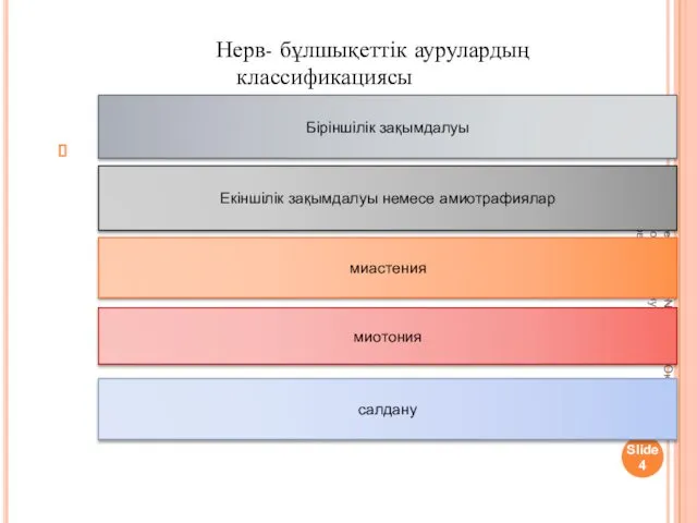 Нерв- бұлшықеттік аурулардың классификациясы Slide Автор презентации | Nycomed | Октябрь