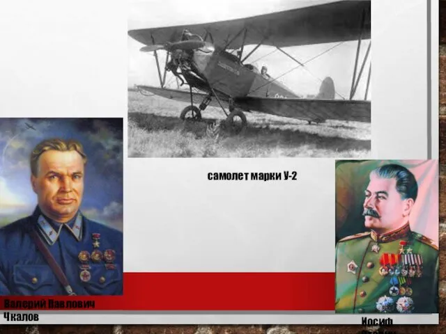 Валерий Павлович Чкалов самолет марки У-2 Иосиф Сталин