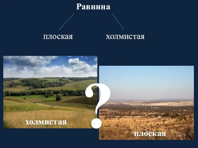 Равнина плоская холмистая ? холмистая плоская