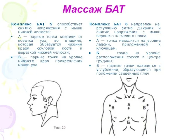 Массаж БАТ Комплекс БАТ 5 способствует снятию напряжения с мышц нижней