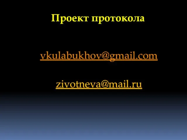 Проект протокола vkulabukhov@gmail.com zivotneva@mail.ru