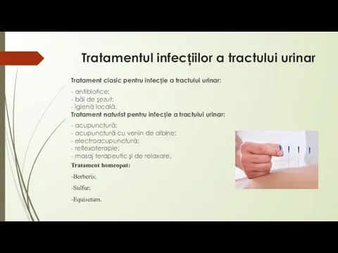 Tratamentul infecțiilor a tractului urinar Tratament clasic pentru infecție a tractului
