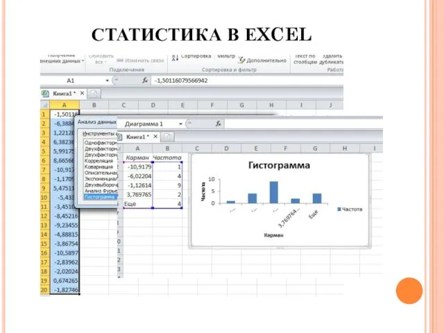 СТАТИСТИКА В ЕXCEL