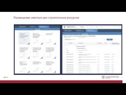 gge.ru Размещение сметных цен строительных ресурсов