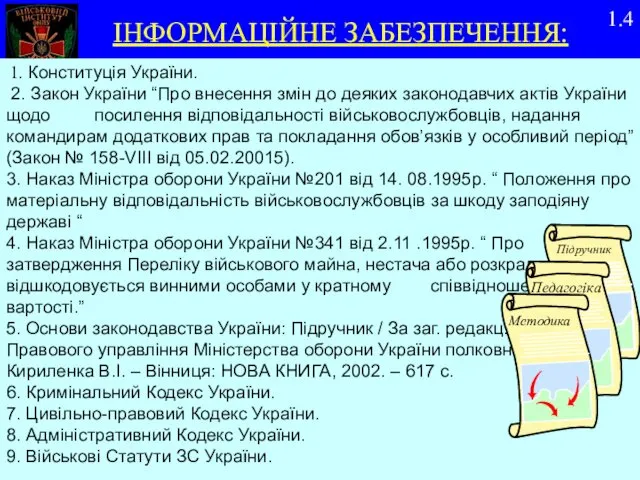 ІНФОРМАЦІЙНЕ ЗАБЕЗПЕЧЕННЯ: 1.4