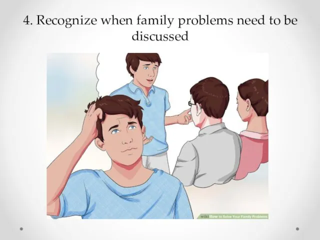 4. Recognize when family problems need to be discussed