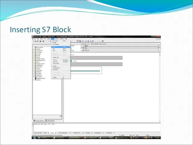 Inserting S7 Block