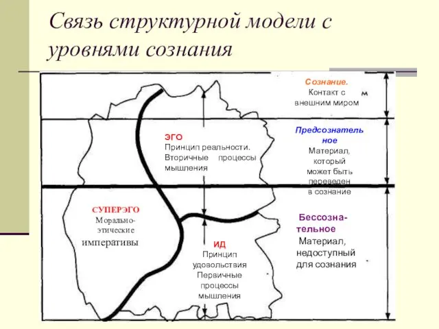 Связь структурной модели с уровнями сознания