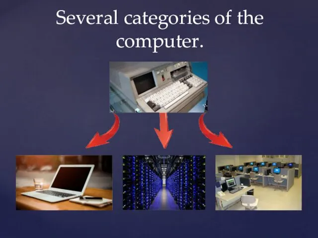 Several categories of the computer.