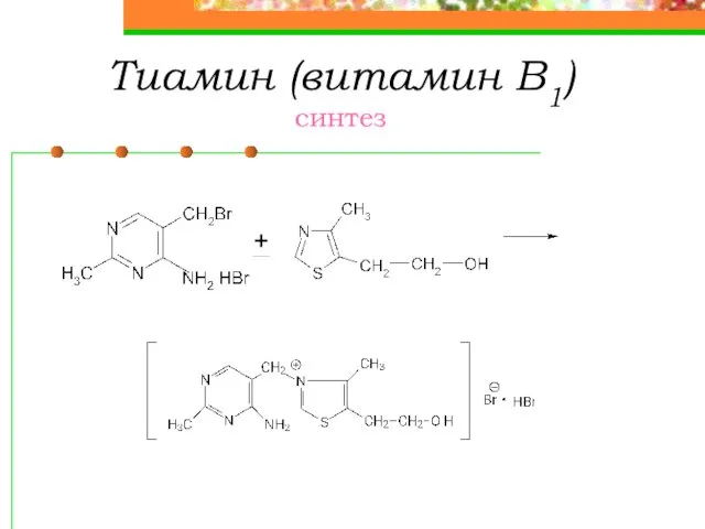 Тиамин (витамин В1) синтез