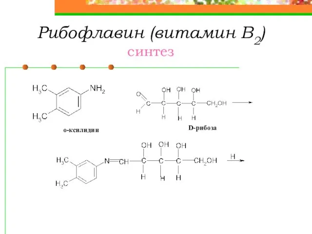 Рибофлавин (витамин В2) синтез о-ксилидин D-рибоза