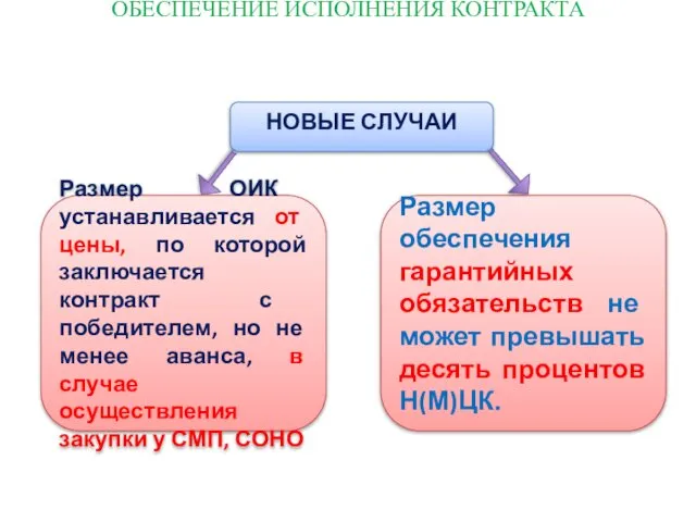 ОБЕСПЕЧЕНИЕ ИСПОЛНЕНИЯ КОНТРАКТА Размер обеспечения гарантийных обязательств не может превышать десять